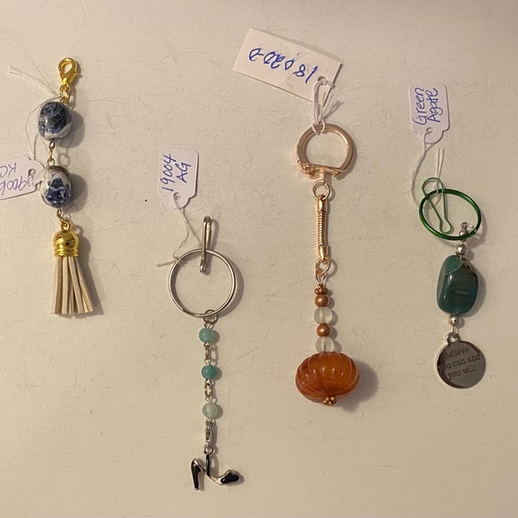 NEW Sodalite crystal Keychain or Purse charm - Picture 4 of 5